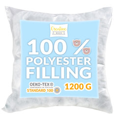 Poliestera pildījums 1200g Creative Deco hipoalerģisks spilvendrāna, Mīkstās rotaļlietas lelles suņu rotaļlietas polsterējums pūkains цена и информация | Упаковочные материалы для подарков | 220.lv