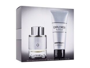 Kosmētikas komplekts Montblanc Explorer Platinum vīriešiem: smaržas EDP, 60 ml + dušas želeja, 100 ml цена и информация | Масла, гели для душа | 220.lv