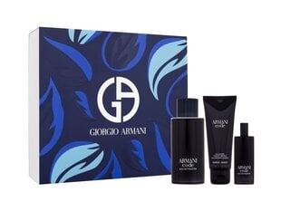 Kosmētikas komplekts Giorgio Armani Men's Armani Code vīriešiem: tualetes ūdens EDT, 125 ml + tualetes ūdens EDT, 15 ml + dušas želeja, 75 ml cena un informācija | Dušas želejas, eļļas | 220.lv