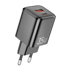 Lādētājs Awei PD66-EU GaN 35W USB-A/USB-C melns cena un informācija | Lādētāji un adapteri | 220.lv