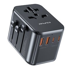 Universāls ceļojumu lādētājs Awei C-39 GaN 35W 2xUSB-A/3xUSB-C melns cena un informācija | Lādētāji un adapteri | 220.lv