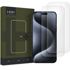 HOFI GLASS PRO+ 2-PACK IPHONE 16 PRO MAX CAURSPĪDĪGS RŪDĪTS STIKLS cena un informācija | Ekrāna aizsargstikli | 220.lv