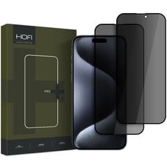 HOFI ANTI SPIEGU STIKLS PRO+ 2-PACK IPHONE 16 PRO MAX PRIVĀTUMA STIKLS cena un informācija | Ekrāna aizsargstikli | 220.lv