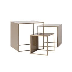 Комплект кофейных столиков 2WALL TRIO METAL 35x45x55, золото цена и информация | Журнальные столики | 220.lv