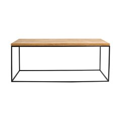 Kafijas galdiņš TENSIO SOLID WOOD 100x60, koks, melns cena un informācija | Žurnālgaldiņi | 220.lv