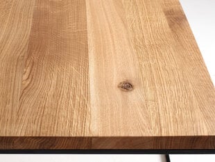 Kafijas galdiņš TENSIO WOOD 100x100, ozolkoka finieris, melns cena un informācija | Žurnālgaldiņi | 220.lv