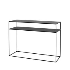 Konsoles galds TENSIO 2 FLOOR METAL 100x35 cm, melna cena un informācija | Konsoles galdiņi | 220.lv