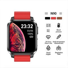 North Edge N90 1,7 collu Ips ekrāns Smart Watch atbalsts Ppg + Ecg cena un informācija | Pulksteņi | 220.lv