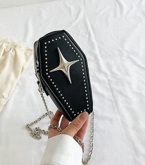 Ķēdes soma Sieviešu plecu soma Ādas plecu soma ar rāvējslēdzēju Crossbody Bag lūpu krāsas soma cena un informācija | Sieviešu somas | 220.lv