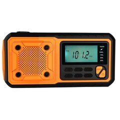 Avārijas laikapstākļu radio āra saules rokas rokas kloķa radio digitālais Fm Am Wb radio zibspuldzes lasīšanas lampa Sos signalizācija 4000mah akumulators 3,5 mm austiņu ligzda cena un informācija | Radioaparāti, modinātājpulksteņi | 220.lv