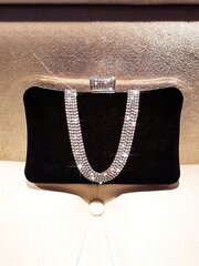 Sieviešu mini clutch ballīšu soma Modes plīša Diamond Cross plecu soma cena un informācija | Sieviešu somas | 220.lv