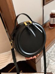 Apaļa dizaina sieviešu rokassomiņa Vintage PU ādas plecu soma sievietēm Modes sajūgs somiņas Crossbody soma Sieviešu ceļojumu soma цена и информация | Женские сумки | 220.lv