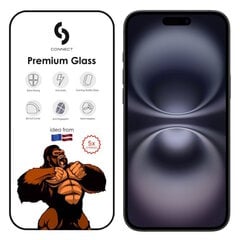 Сonnect Corning Gorilla Ultra Izturīgs 3D aizsargstils priekš Apple iPhone 16 Plus Melns rāmis cena un informācija | Ekrāna aizsargstikli | 220.lv