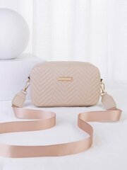 Mini Chevron un metāla detaļu kvadrātveida soma Mini modes stepēta Crossbody soma, moderna PU plecu soma, sieviešu ikdienas rokassoma un tālruņa somiņa cena un informācija | Sieviešu somas | 220.lv