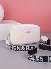 Mini Chevron un metāla detaļu kvadrātveida soma Mini modes stepēta Crossbody soma, moderna PU plecu soma, sieviešu ikdienas rokassoma un tālruņa somiņa cena un informācija | Sieviešu somas | 220.lv