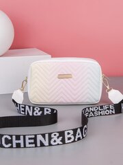 Mini Chevron un metāla detaļu kvadrātveida soma Mini modes stepēta Crossbody soma, moderna PU plecu soma, sieviešu ikdienas rokassoma un tālruņa somiņa cena un informācija | Sieviešu somas | 220.lv