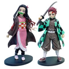 2 pc 14cm Anime Tanjirou Nezuko Demon Slayer Figure Action Figures PVC Model rotaļlietas cena un informācija | Kolekcionējamie modeļi | 220.lv