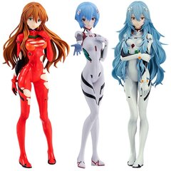 3 pc 18cm Neon Genesis Evangelion Anime Figure EVA Short Hair Rei Ayanami Action Figure Asuka Figurine PVC Collection Model цена и информация | Коллекционные модели автомобилей | 220.lv