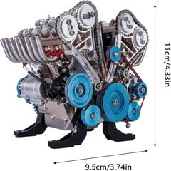 Dzinēja modelis Galda dzinējs, 8 cilindru rindas automašīnas dzinēja modeļu komplekts Pieaugušo mini dzinēja modeļa rotaļlieta birojiem, mājām, KTV, kafejnīcām un viesnīcām. cena un informācija | Interjera priekšmeti | 220.lv