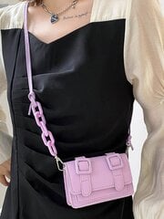 Mini Flap Square Bag rozā cena un informācija | Sieviešu somas | 220.lv