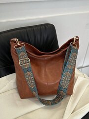 Jauna rudens un ziemas lielas ietilpības kausa soma Crossbody soma sieviešu plecu somai, lielas ietilpības klēpjdatora soma, mode, moderna, PU ādas soma Retr цена и информация | Женские сумки | 220.lv