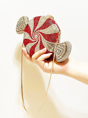 Mini Candy Shape Clutch somiņa Mirdzoša kristāla vakara somas Luksusa Rhinestone rokassomas izlaiduma kokteiļu ballītēm, izlaiduma un ballīšu pasākumiem, labākās dāvanas viņai цена и информация | Женские сумки | 220.lv