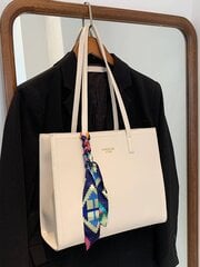 Bow Decor 1gb vienkrāsains Pu Tote Bag ar alfabēta apdrukas šalles dekoru, moderns un vienkāršs dizains, liela ietilpība, piemērots ikdienas lietošanai, atvaļinājumam цена и информация | Женские сумки | 220.lv