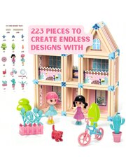 233 daļīgs 3D pils villas mājas celtniecības rotaļlietu komplekts — STEM Montessori DIY Building Blocks Rotaļlietas — māja meitenēm vecumā no 3 4 5 6 7 8 gadiem, LED gaismas, pl. цена и информация | Средства для интимной гигиены | 220.lv