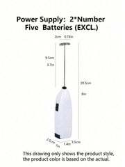 1 gab elektrisks kafijas maisītājs, ko darbina 2 Aa baterijas, jaudīgs mikseris цена и информация | Средства для интимной гигиены | 220.lv