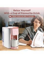 Mecity Pink kafijas automāts 3-in-1 vienas porcijas kafijas automāts, K-Cup kafijas kapsulai, malta kafija, beramā tēja, 6 līdz 10 unces tase, noņemama 50 Oz Wa цена и информация | Средства для интимной гигиены | 220.lv