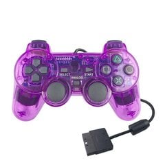 PS2 vadu spēļu kontrolierim Gamepad Double Vibration Clear Controller Gamepad Joypad priekš Sony Playstation PS2 Controle cena un informācija | Kontrolieri | 220.lv