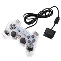 PS2 vadu spēļu kontrolierim Gamepad Double Vibration Clear Controller Gamepad Joypad priekš Sony Playstation PS2 Controle cena un informācija | Kontrolieri | 220.lv