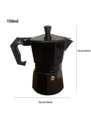 Alumīnija espresso automāta filtra plīts virsma Mocha Pot itāļu kafijas automāts tējkanna virtuves kafijas rīks, izmantojot atklātu liesmu, lai pagatavotu kafiju, cena un informācija | Intīmās higiēnas līdzekļi | 220.lv