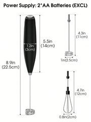 1 gab 2-in-1 elektriskais piena putotājs un olu putotāja mini rokas mikseris ar 2 Aa baterijām barošanas avotu (akumulators nav iekļauts) cena un informācija | Intīmās higiēnas līdzekļi | 220.lv