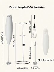 Viens ar akumulatoru darbināms mini rokas mikseris un piena putotājs ar nerūsējošā tērauda putotāju, piemērots olu baltuma saputošanai, piena un krējuma putošanai Home Ki цена и информация | Средства для интимной гигиены | 220.lv