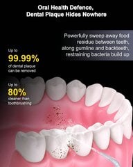 MySmile jaudīgs bezvadu 350 ml ūdens flosser pārnēsājams OLED displeja zobu mutes dobuma irigators ar 5 spiediena režīmiem, 8 maināmi strūklas uzgaļi un uzglabāšanas soma цена и информация | Средства для интимной гигиены | 220.lv