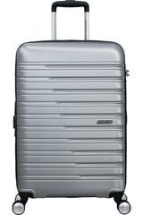 American Tourister средний чемодан  Flashline Spinner Sky Silver M 67 см, цена и информация | Чемоданы, дорожные сумки | 220.lv