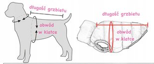 Izolēts lietus apģērbs suņiem S 25cm cena un informācija | Apģērbi suņiem | 220.lv