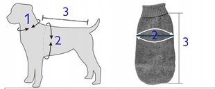 Džemperis suns kaķis ziemas apģērbs 30cm (12) FRENCHIE buldogs cena un informācija | Apģērbi suņiem | 220.lv