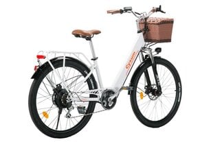 Elektriskais velosipēds Cysum CityRun, 26", 250W, 10Ah, balts cena un informācija | Elektrovelosipēdi | 220.lv