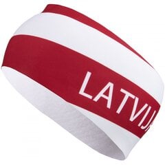 Повязка на голову Eleven Sportswear FLAG LATVIJA, белая цена и информация | Женские шапки | 220.lv