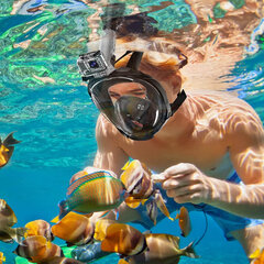 Niršanas Maska Snorkelēšanas Peldēšanas Komplekts Brilles Maskas Pilnas Sejas Visai Sejai S/M cena un informācija | Niršanas maskas | 220.lv