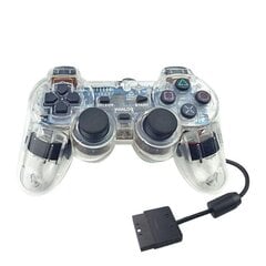 PS2 vadu spēļu kontrolierim Gamepad Double Vibration Clear Controller Gamepad Joypad priekš Sony Playstation PS2 Controle cena un informācija | Kontrolieri | 220.lv