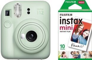 Fujifilm Instax Mini 12, piparmētru zaļa + plēve cena un informācija | Videokameras | 220.lv