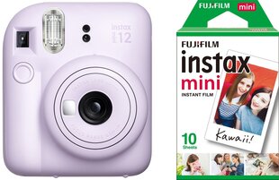 Fujifilm Instax Mini 12, сиренево-фиолетовый + пленка цена и информация | Видеокамеры | 220.lv