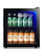 WANAI Dzērienu ledusskapja dzesētājs 60 skārdenes Mini ledusskapis stikla durvis mini kārbu ledusskapis 1,7 cu.ft Organizators sodas vīna mazam ledusskapim ar zilu LED f cena un informācija | Intīmās higiēnas līdzekļi | 220.lv