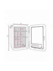 Cooluli 10 L mini ledusskapis guļamistabai — automašīna, biroja galds un koledžas kopmītņu istaba — 12 v pārnēsājams dzesētājs cena un informācija | Intīmās higiēnas līdzekļi | 220.lv
