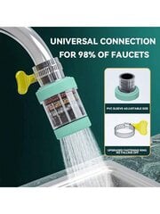 1 pc modernizēts universāls piecu slāņu filtrēšanas jaucējkrāns Ūdens attīrītājs Sadzīves izlietnes jaucējkrāns Veselīga vides aizsardzība Filtra jaucējkrāns pret šļakatām S цена и информация | Средства для интимной гигиены | 220.lv