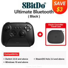 8BitDo — Ultimate Wireless Bluetooth Controller Gamepad ar uzlādes doku Nintendo Switch, PC, Windows 10, 11, Steam Deck цена и информация | Контроллеры | 220.lv