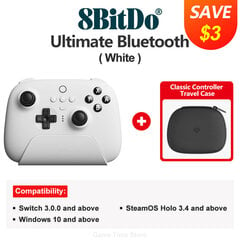 8BitDo — Ultimate Wireless Bluetooth Controller Gamepad ar uzlādes doku Nintendo Switch, PC, Windows 10, 11, Steam Deck цена и информация | Контроллеры | 220.lv